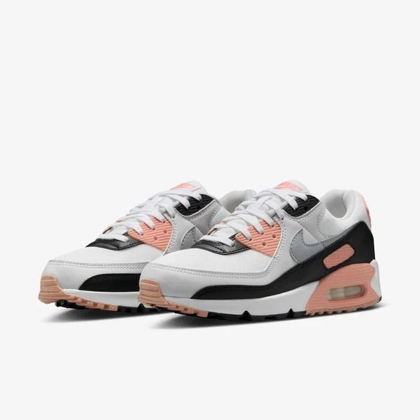 Nike Air Max 90 DH8010-109 Sneakers Women's White Black Lifestyle Shoes aaNKE191