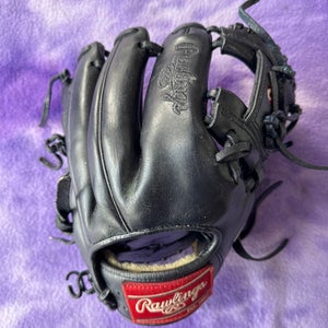 Black Rawlings Pro Preferred RH Infield Baseball Glove 11.5" (Used)