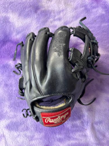 Black Rawlings Pro Preferred RH Infield Baseball Glove 11.5" (Used)