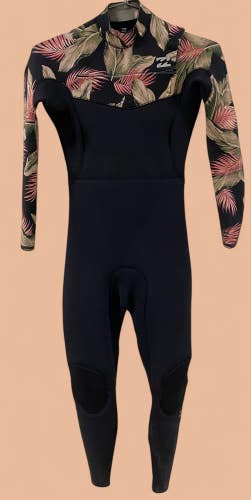 Women's Billabong Furnace Carbon Comp Wetsuit 4/3mm Chest Zip Size 6