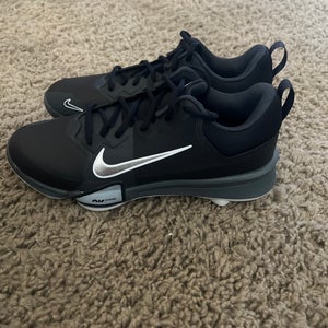 Black Men's Size M 10.0 (W 11.0) Adult Nike Trout Low Top Metal (New)