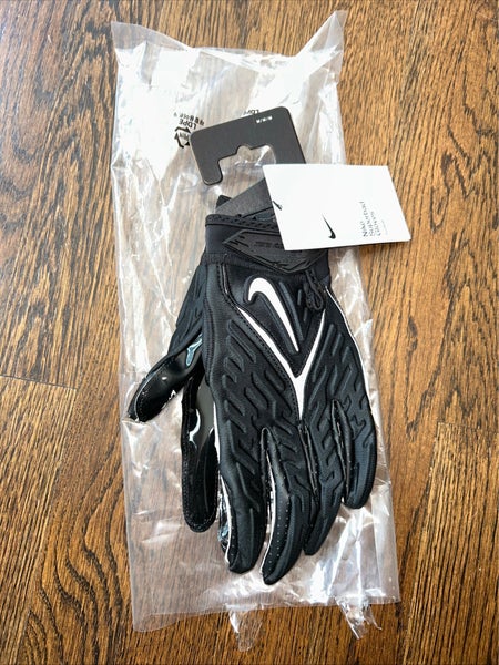 Black Adult Medium Nike Superbad Football Gloves New