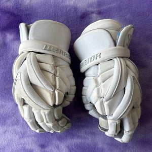White Warrior Evo Lacrosse Gloves Medium (Used)