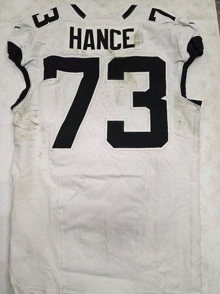Jaguars BLAKE HANCE #73 Game Used GU Football Jersey 12-22-24 vs Raiders WHITE
