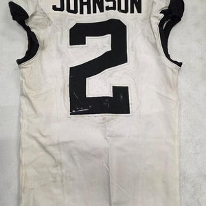 Jaguars D'ERNEST JOHNSON #2 Game Used GU Football Jersey 9-15-24 vs Browns WHITE