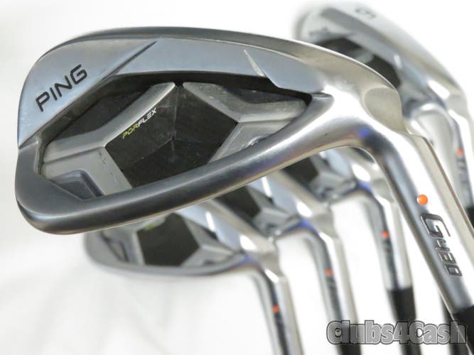 PING G430 Irons Orange Dot Alta CB Black Stiff Flex 6-P+45  +3/4" TALL