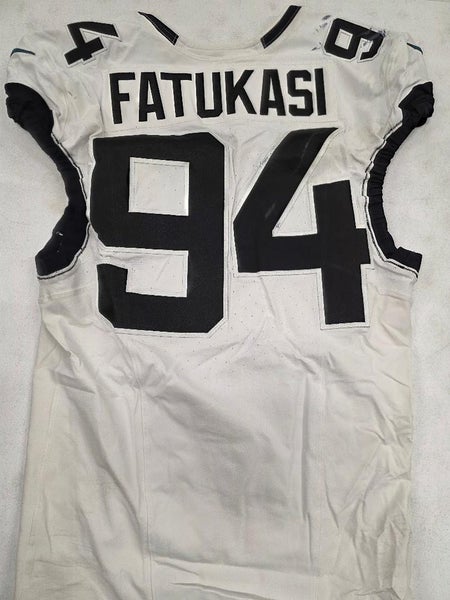 Jaguars FOTORUNSO FATUKASI #94 Game Used GU Football Jersey 11-26-23 vs Texans