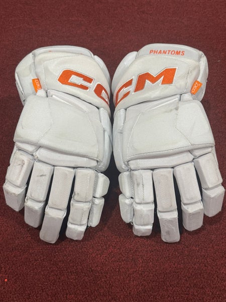 Lehigh Valley Phantoms CCM JetSpeed FT1 Gloves 14" Pro Stock (Used) item#WO14C