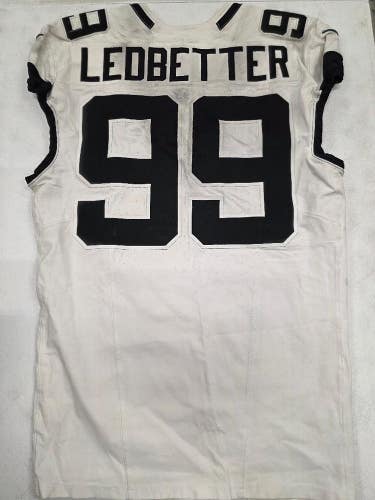 Jaguars JEREMIAH LEDBETTER #99 Game Used GU Football Jersey 9-23-24 vs Bills