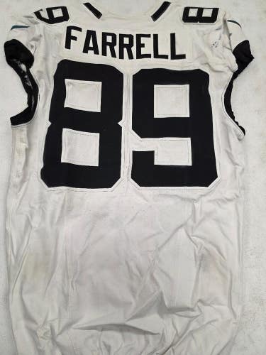 Jaguars LUKE FARRELL #89 Game Used GU Football Jersey 9-29-24 vs Texans