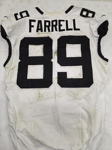 Jaguars LUKE FARRELL #89 Game Used GU Football Jersey 12-22-24 vs Raiders