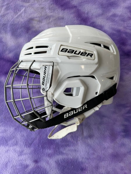 White Small Bauer IMS 5.0 Helmet (Used)