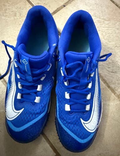 Blue Men's Size M 10.0 (W 11.0) Adult Nike Nike alpha huarache elite 4 Low Top Turf Cleats (Used)