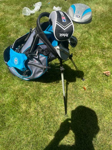 Junior US Kids Golf Ultralight 48 Left Hand Clubs 5 clubs plus bag (Used)