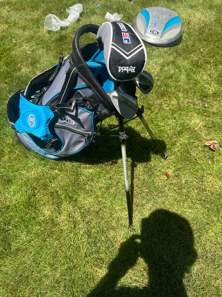 Junior US Kids Golf Ultralight 48 Left Hand Clubs 5 clubs plus bag  (Used)