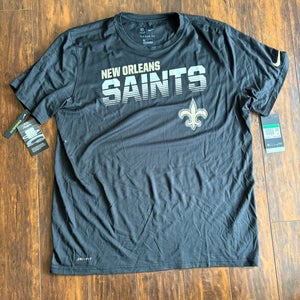 New NFL New Orleans Saints Black Nike XL Dri Fit Shirt