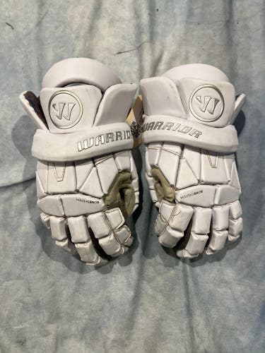 White Warrior Evo Lacrosse Gloves Medium (Used)