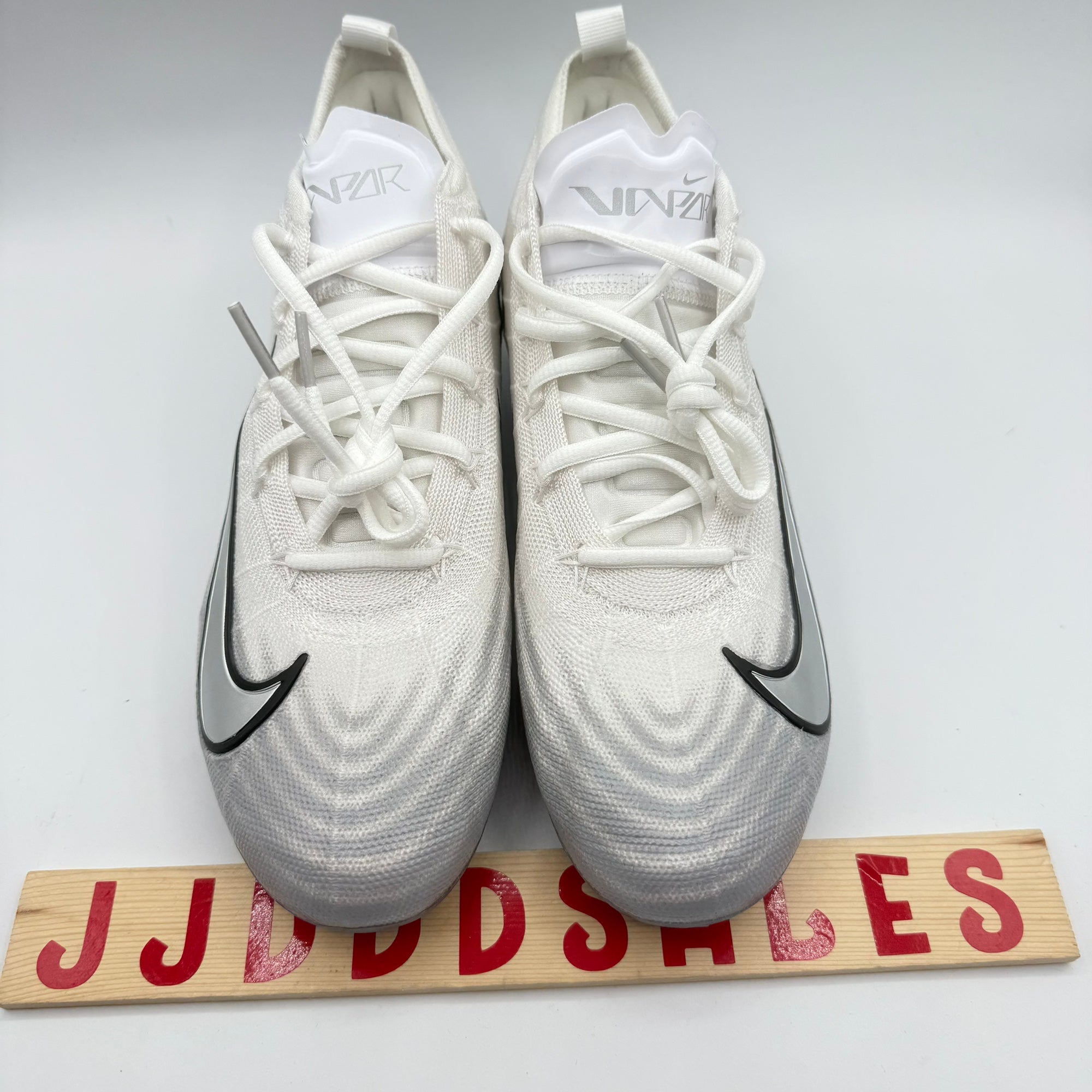 Nike Zoom Air Vapor Elite 1 Football Cleats White Silver  display picture 1