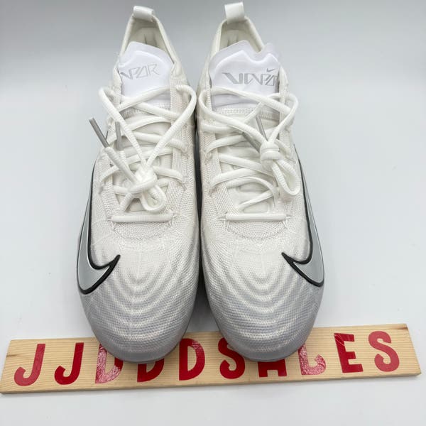 Nike Vapor Elite 1 Football Cleats White Metallic Silver Men’s Size 9 FB3288-100 Nike Zoom Air Vapor Elite 1 Football Cleats Style FB3288-100  main image 2