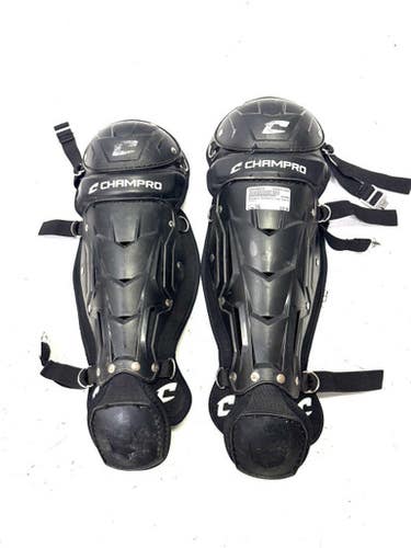 Used Champro Catchers Leg Guards Black Youth 11860-S000296870
