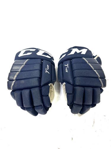 Used CCM T4R Youth Gloves Navy Blue 10" 11860-S000296816