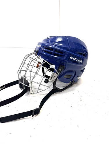 Used Bauer IMS 5.0 W PRODIGY MASK Helmet Cage Combo Royal Blue MD 11860-S000296806