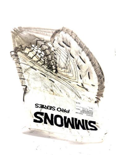 Used SIMMONS 997 GLOVE Senior Goalie Catcher White 11860-S000296780