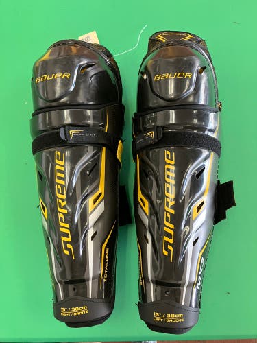 Senior Bauer Supreme TotalOne MX3 Shin Pads 15" (Used)