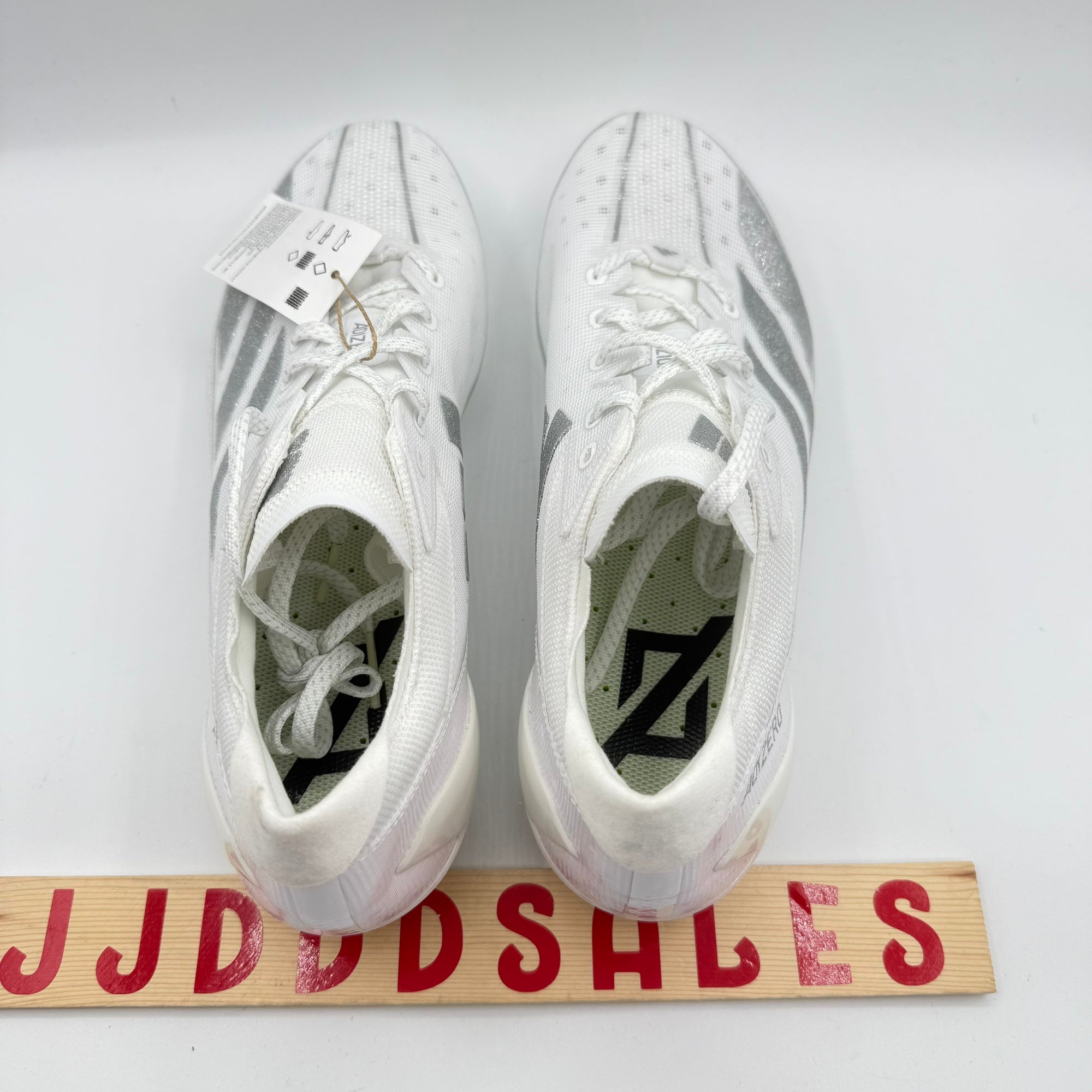 Adidas Adizero Electric Men\'s 11.5 White Metallic Silver Football Cleats IE4374 Adizero Electric  main image 2