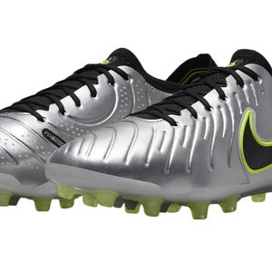 Silver Men's Size M 7.0 (W 8.0) Nike Tiempo Legend 10 Elite Molded Cleats Cleats (New)