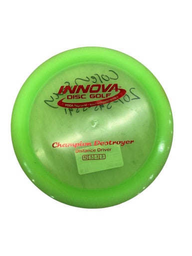 Used Innova CHAMPION DESTROYER Disc Golf Driver Optic Yellow 164g 11347-S000254240