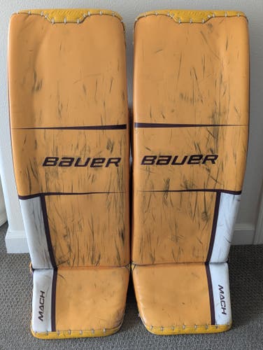 XL Bauer MACH Goalie Leg Pads Pro Stock (Used)