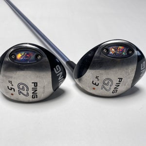 Ping G2 3 & 5 Fairway Wood Set 14* 17* TFC100 Ladies Graphite Womens RH