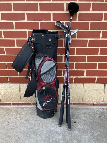 Acuity Cadet Pro, Jr flex set of 5 Clubs with bag, (used)