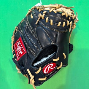 Black Adult Rawlings Gold Glove Elite RH Catcher's Baseball Glove 32.5"