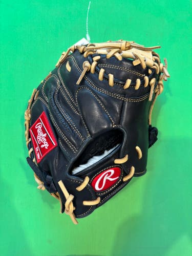 Black Adult Rawlings Gold Glove Elite RH Catcher's Baseball Glove 32.5"