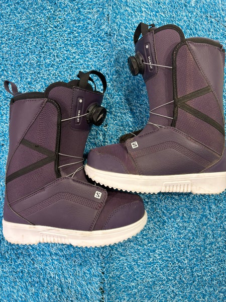 Women’s Size 7.5 Salomon Scarlet BOA “Nightshade” Snowboard Boots (Used)