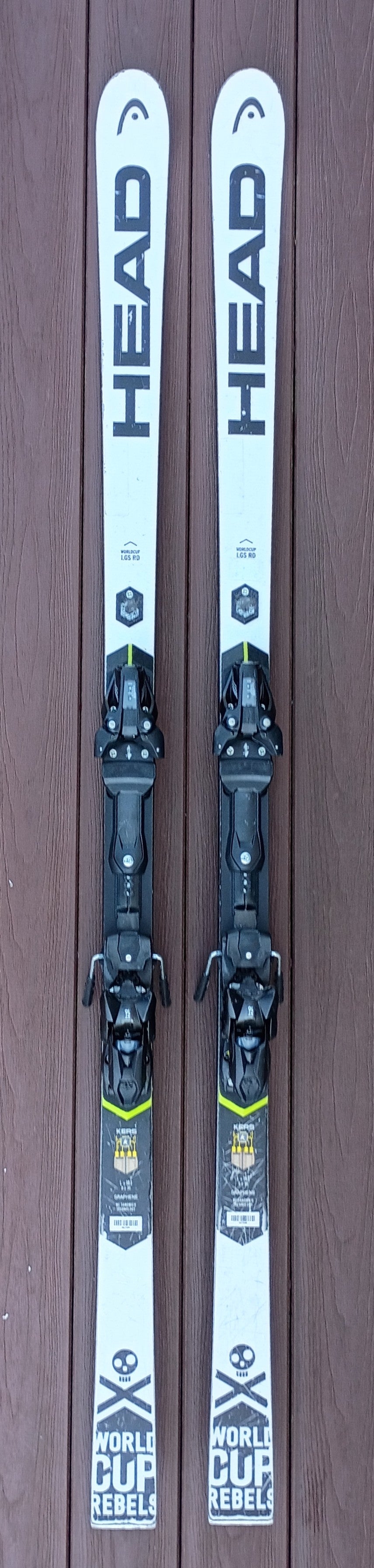 Used Kid's HEAD 165cm Racing World Cup i.GS Team Skis With Head