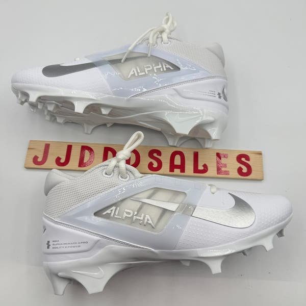 Nike Alpha Menace 4 Pro Football Cleats White Silver FD7037  display picture 2