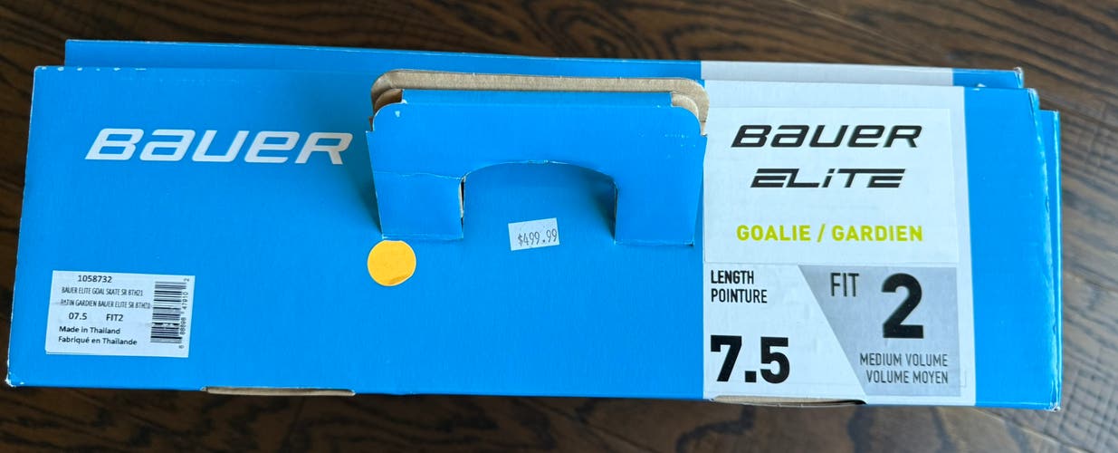 2024 Bauer Elite Hockey Goalie Skates Regular Width 7.5 (Used)