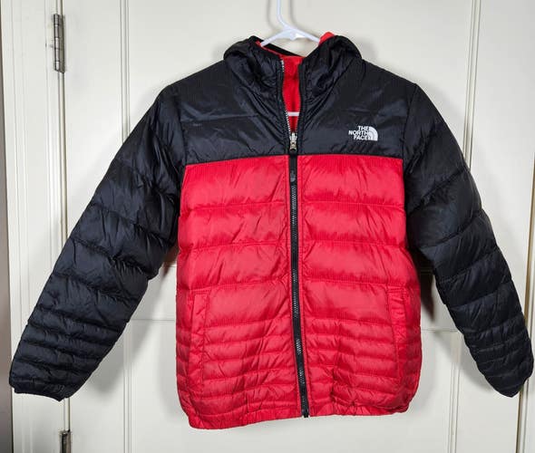 The North Face Boy's Puffer Jacket Reversible Red Black Youth Size: M (10/12)