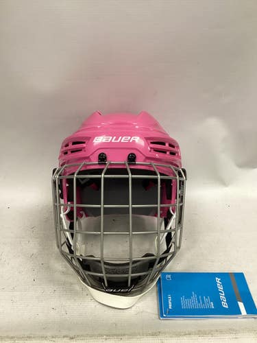 Used Bauer IMS 5.O L Helmet Cage Combo Pink LG 11851-S000037005