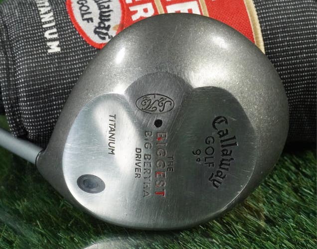 CALLAWAY THE BIGGEST BERTHA DRIVER S2H2 TITANIUM FIRM FLEX 9 RH W/ HEADCOVER