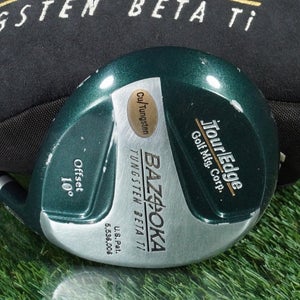 TOUR EDGE BAZOOKA OFFSET ANTI-SLICE DRIVER TUNGSTEN BETA TI STIFF 10 RH