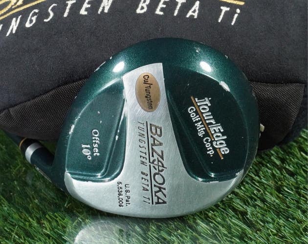 TOUR EDGE BAZOOKA OFFSET ANTI-SLICE DRIVER TUNGSTEN BETA TI STIFF 10 RH
