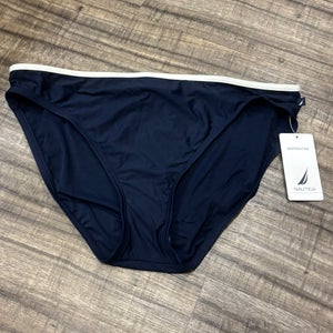 Nautica Bikini Bottom Women’s Size 12 Navy with White New with Tags Swimwear