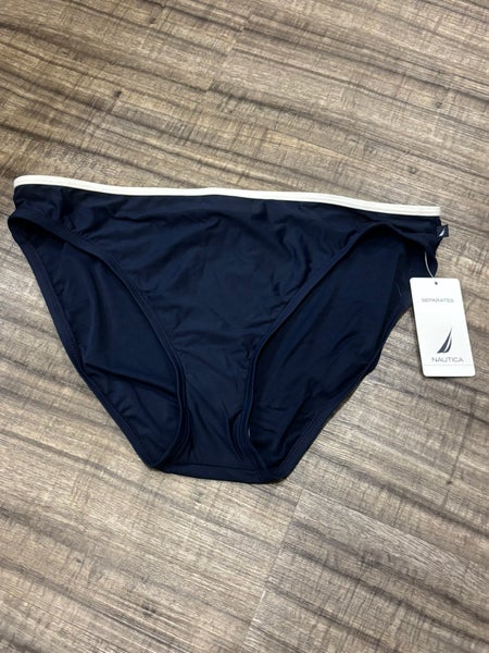 Nautica Bikini Bottom Women’s Size 12 Navy with White New with Tags Swimwear