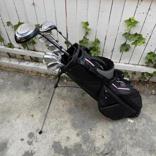 Honma Tour World Japanese Golf Club Complete Set With Rare Vessel/GFore Golf Bag