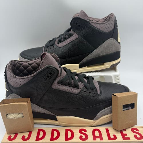 Air Jordan 3 x A Ma Maniere Black Retro FZ4811-001 Women's 13.5 / Men's 12 NEW