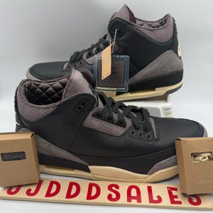Air Jordan 3 x A Ma Maniere Black Retro FZ4811-001 Women's 15.5 / Men's 14 NEW